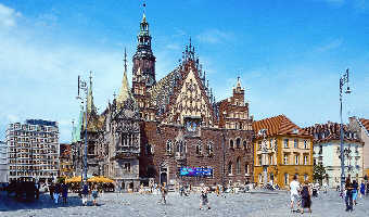 Wroc�aw - niezwyk�y rynek, ko�cio�y i ogrody