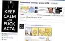ACTA zdominowa�a Facebooka w styczniu