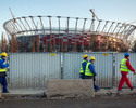 Euro 2012 zagrożone, bo rząd nie płaci robotnikom? / fot: Reporter Poland/East News Euro 2012 zagrożone, bo rząd nie płaci robotnikom?
