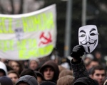 Kolejne protesty przeciwnik�w ACTA w Warszawie