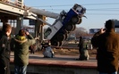 Wypadek wielkiego d�wigu. Operator mia� 2,5 promila