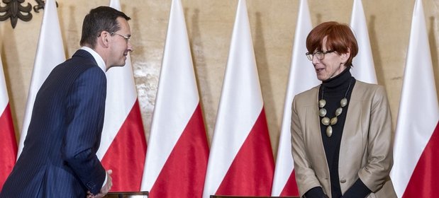 Wicepremier Mateusz Morawiecki i minister pracy Elbieta Rafalska