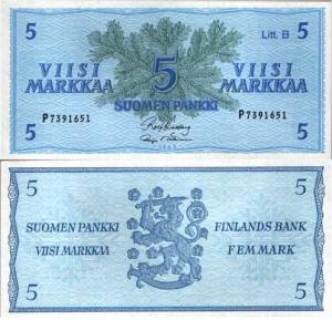 5 markkaa