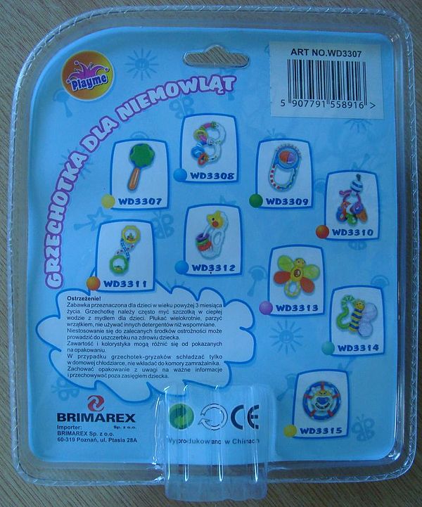 zabawka - grzechotka dla niemowląt